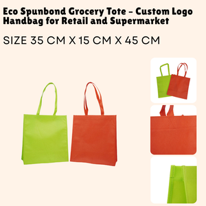 Eco Spunbond Grocery Tote Custom Logo Bolso para Venta Minorista y Supermercado - Product Image 1