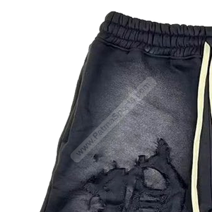 Pantalones cortos de sudor desgastados personalizados a pedido, modelo Popular, pantalones cortos de sudor desgastados, serigrafía bordada lavada con ácido - Product Image 6