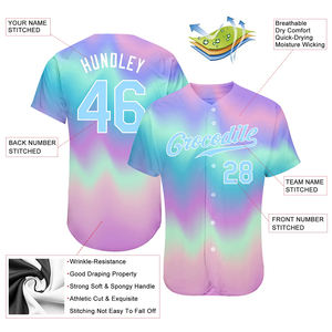 Camiseta de entrenamiento para jóvenes de poliéster 100%, ropa deportiva con cierre de botón de secado rápido, camiseta de béisbol lisa con logotipo personalizado ligero - Product Image 4