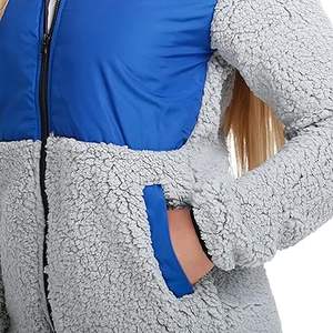 OEM de haute qualité Logo personnalisé femmes polaire Sherpa veste hiver Zip respirant tricoté tissé haute visibilité - Product Image 1