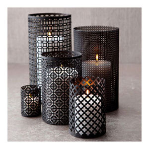 Bougeoir votif en métal noir élégant Design élégant parfait pour les événements personnalisés Éclairage de table élégant pour la décoration intérieure - Product Image 1