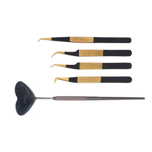 Pinzas Profesionales para Pestañas de Acero Inoxidable Morado Antimagnéticas de Marca Privada Personalizadas, Mango en Forma de Corazón, Agarre de Fibra para Pestañas - Product Image 6