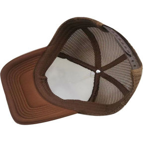 Casquette de camionneur classique fabriquée en usine sur mesure maille en daim réglable à 5 panneaux avec toile de logo imprimé bouffant pour l'extérieur - Product Image 3