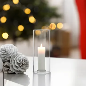 HST0306 - Abat-jour transparent pour bougie Hurricane, tube cheminée [sans fond] - 3 x 6 - Product Image 3