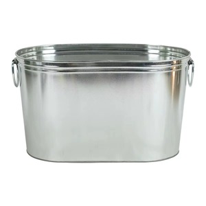 Designer Silver Finish Beverage <b>Bin</b> Wine Bucket Beer Container Perfect for Event Serving and Bar Counter Display - Product Image 4