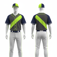 Ensemble de maillots de baseball en maille respirante 2026 avec impression par transfert thermique, logo d'équipe personnalisé, nom et numéro, léger, vente en gros, col en V, unisexe
