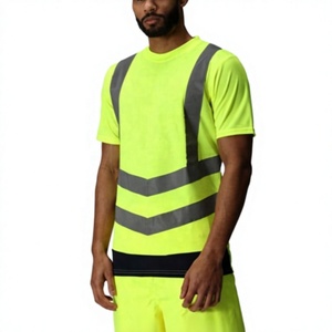 Wholesale New Safety Work Clothes Hi-vis <b>t</b> <b>Shirt</b> High Visibility Safety Work <b>t</b> <b>Shirt</b> O Nick 100% <b>Polyester</b> Reflective <b>t</b> <b>Shirt</b> - Product Image 1