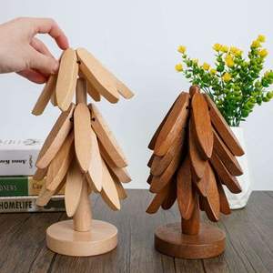 Sous-verres en bois faits à la main de qualité supérieure |   Brun rustique |   Fournisseur en gros - Product Image 2