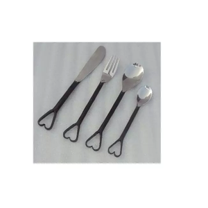 Juego de 4 cubiertos de diseño impresionante para utensilios de cocina, hogar, Hotel, restaurantes, comedor, Color plateado, diseño moderno, cucharas de cubiertos de Metal - Product Image 4