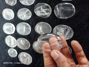 ที่ชัดเจนควอตซ์รูปไข่รูปร่างกังวลนิ้วหัวแม่มือหินที่มีคุณภาพสูงพลอยธรรมชาติหินรูปไข่สำหรับการรักษาหินและการทำสมาธิคริสตัล - Product Image 4