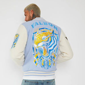 Chaqueta universitaria de lona de lana 100% para hombres y mujeres bordado personalizado invierno de talla grande equipo de béisbol de calle alta inspirado Lettermen - Product Image 2