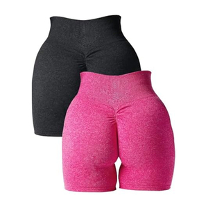 Pantalones cortos de Yoga estampados de cintura alta para mujer, Unisex, 2025, cintura media de la mejor calidad con bolsillos, pantalones cortos atléticos para mujer - Product Image 6