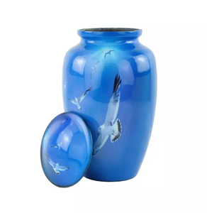 Urna de cremación de aluminio recubierta de esmalte, calidad prémium, la mejor oferta, con larga durabilidad, diseñador de desierto y río - Product Image 2