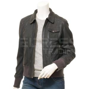 Venta al por mayor de calidad superior de las mujeres de bombardero chaqueta de cuero de la motocicleta transpirable Auto Racing Wear para la motocicleta del equipo personalizable - Product Image 2