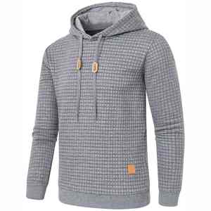 Sudadera con capucha con cordón para hombre, sudadera informal con capucha, Otoño Invierno, tejido de punto cálido, sudaderas con capucha de nuevo estilo para hombre a la venta - Product Image 5