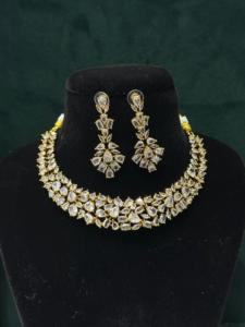 Gargantilla Conjunto de collar Multi Full Starcut Piedra Latón Hecho a mano Bodas Compromisos Aniversarios Fiestas Gran idea de regalo - Product Image 3