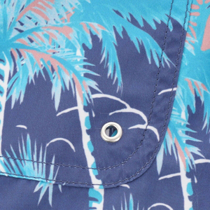 กางเกงว่ายน้ำขาสั้นสำหรับผู้ชายกางเกงขาสั้นพิมพ์ลายต้นปาล์มทำจากโพลีเอสเตอร์ตรงสำหรับชายหาด - Product Image 6