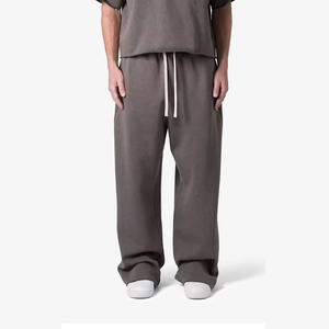 Pantalones de chándal holgados y ligeros al por mayor estilo informal con cintura media estirable y patrón recto - Product Image 1