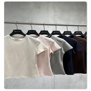 Camisetas de Mujer 2026, Nuevas, con Logotipo Personalizado, Deportivas, Casuales, Ajustadas, de Verano, de Algodón 100%, con Bloques de Color, Corte Regular - Product Image 1