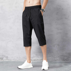 2025 nouveaux shorts pour hommes été 3/4 longueur séchage rapide 100% coton solide noir décontracté - Product Image 4