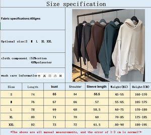 400G High Street Heavy Weight Pull À Manches Longues Sweat À Capuche Pour Hommes Lâche Polaire Épaissie Sans Cordon À Capuche Sweats À Capuche Personnalisés - Product Image 5