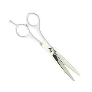 Custom White <b>Handle</b> Stainless Steel Barber Scissors Professional Hair Cutting <b>Shears</b> Lightweight Salon Tools - Product Image 3
