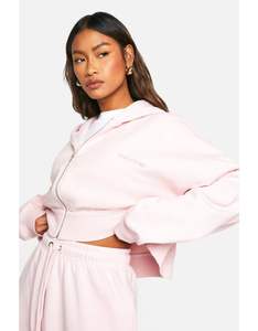 ชุดลำลองกันน้ำแบบสองชิ้นสำหรับผู้หญิง พร้อมซิป ผ้าฟลีซ 3 มิติ เสื้อฮู้ดและกางเกงขายาวสำหรับฤดูหนาว สไตล์สตรีทแวร์ - Product Image 2