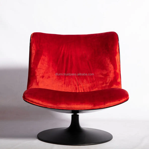 Tapicería de tela giratoria con recubrimiento en polvo Marilyn Shell espuma ignífuga Base de acero Sillón moderno Fibra de vidrio Fábrica OEM - Product Image 4