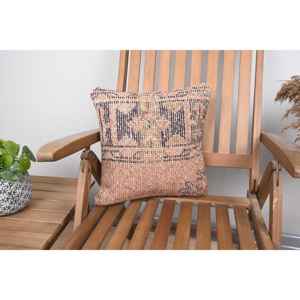 Luxe 14x14 Beige Kilim Laine Oreiller Vintage Moelleux À Motifs Coussin pour Literie Plancher Portable 18x18 Coussin Tissé Technique - Product Image 1