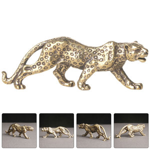 Escultura de guepardo de lujo, decoración Hom, figurita de latón fundido, escultura de Animal, mesa, estatuas de riqueza de guepardo Vintage, adorno artesanal - Product Image 3