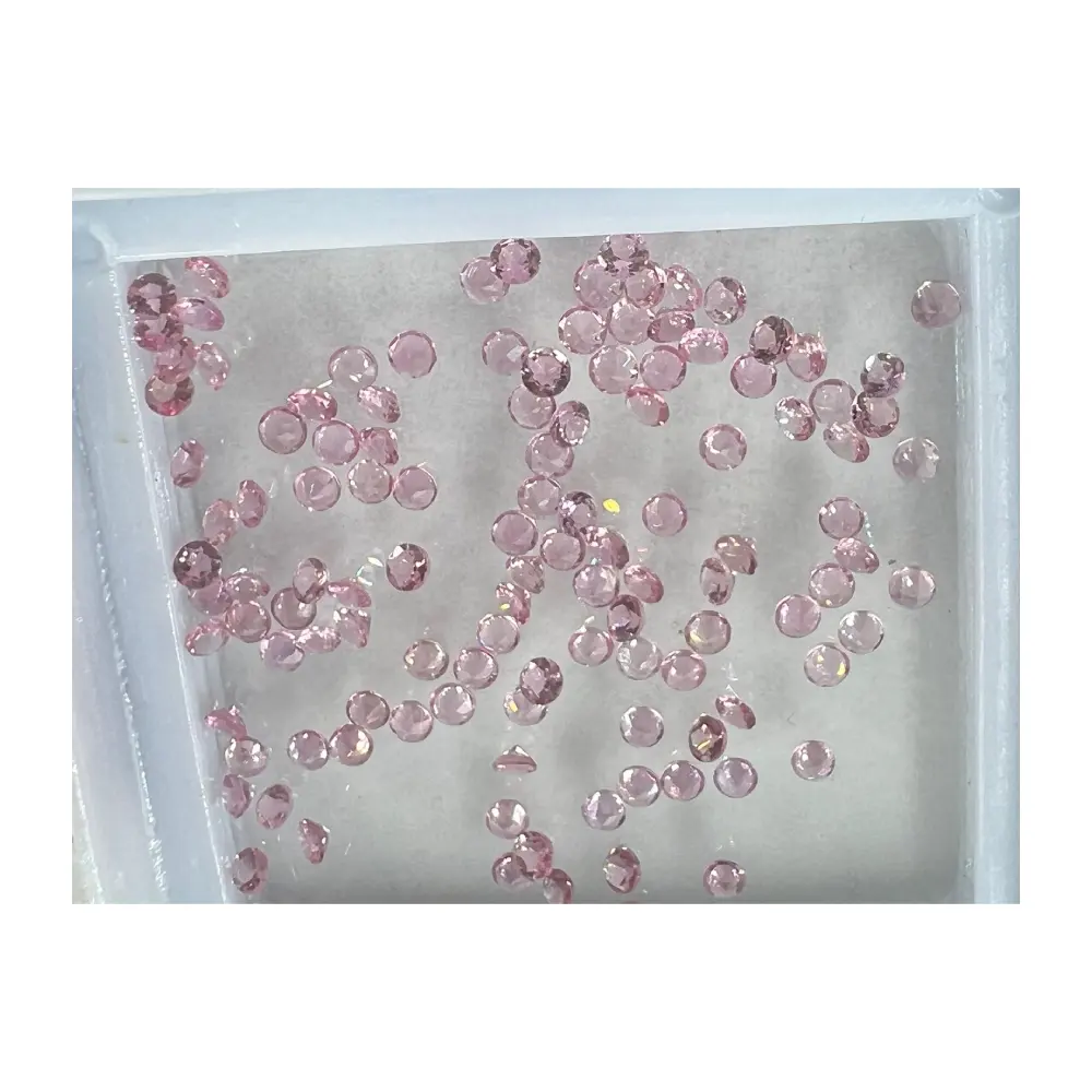 Wholesale Price High Quality Natural Pink Tourmaline 2mm Round Loose Gemstone Cut Stone Supplier and Manufacturer