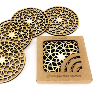 Posavasos de madera personalizado-Decoración elegante para el hogar con bandeja grabada en caja de regalo para ocasiones especiales VIET FARGIMEX - Product Image 4