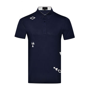 Polo de golf para hombre bordado personalizado al por mayor, camiseta para hombre con patrón impreso de tela de sarga de poliéster 100%, personalización - Product Image 3