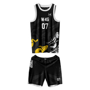 Ensemble d'uniformes de basket-ball personnalisés pour hommes XS col en O 100% polyester évacuation de l'humidité séchage rapide respirant sans manches de haute qualité - Product Image 1