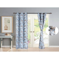 Vente en gros de rideaux en tissu fleurs pures et fraîches pour chambre à coucher salon rideaux de fenêtre avec œillets rideau Style Offre Spéciale IND