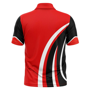 Men's <b>Cricket</b> Uniform Set Red Black <b>White</b> Gradient Quick Dry Polyester Sportswear Kit for Adults - Product Image 5