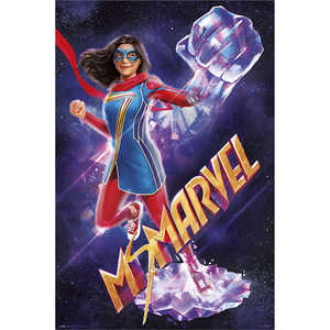 Póster moderno de la superheroína Ms. Marvel para decoración de pared - Product Image 1
