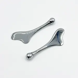 जस्ता मिश्र धातु बॉल चेहरे के अम्दबाव रॉड; खरोंच मालिश उपकरण; आंख क्रीम चम्मच; झुर्री प्रतिरोधी सौंदर्य देखभाल उपकरण - Product Image 1