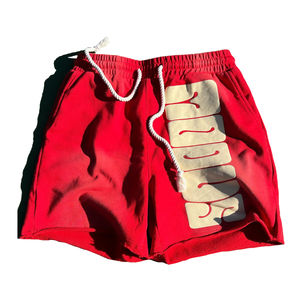 Custom Baggy Jogger <b>Lounge</b> Sun Faded Puff Printing Distressed <b>Mens</b> Cotton Washed Streetwear <b>Shorts</b> - Product Image 2