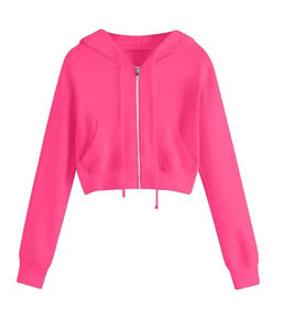 Sudaderas con Capucha Personalizadas para Mujer, con Logotipo OEM, Personalización Frontal, Manga Larga, Corte Recortado, 100% Algodón Ecológico, Estampadas - Product Image 6