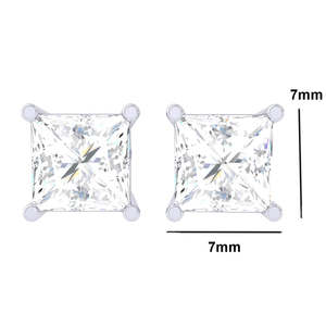 Boucles d'oreilles en argent sterling 925 de qualité supérieure pour femmes et filles, design géométrique en forme de goutte d'eau, avec diamant taille princesse en or 14 carats - Product Image 6