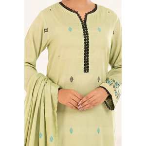 Ensemble de costume jacquard non cousu vert pour femmes, 3 pièces - Product Image 5