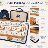 Ensemble de Mahjong Américain en Acrylique pour 4 Joueurs – Vente en Gros de Tuiles, Tapis, Supports et Poussoirs pour Cours, Événements, Personnalisation OEM