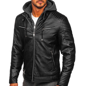 Chaqueta de Cuero Clásica de Color Negro, Cómoda, en Oferta, Chaqueta de Cuero para Hombre, Estilo Casual de Buena Calidad para Invierno - Product Image 3