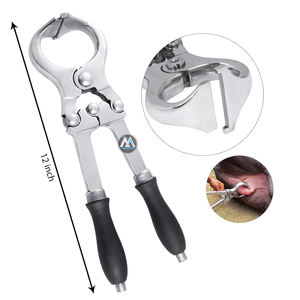 Fórceps de castración de ovejas Fórceps de castración de carbono sin sangre de acero inoxidable 12" - Product Image 1