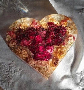 Produit d'achat le plus populaire fait à la main 2025 résine carte de mariage musulman et cadre d'incrustation florale cadeau de noël parfait - Product Image 2