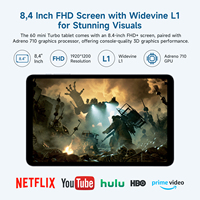 Alldocube IPlay60 Mini Turbo 2025 Venta caliente 8,4 pulgadas 60Hz 5MP 13MP Cámara Android 14 OS WiFi Widevine L1 Kids Smart Tablet PC
