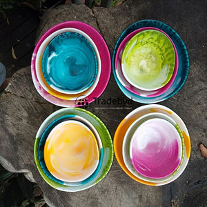 Bol en résine de luxe moderne au look artistique élégant pour la présentation et la décoration de table de qualité supérieure par Tradebyd - Product Image 1