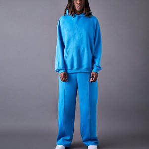 Streetwear personnalisé uni Survêtement en nylon Ensemble 2 pièces de haute qualité pour hommes Baggy surdimensionné léger coupe-vent Survêtement - Product Image 2