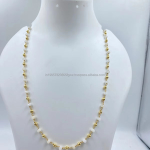 Elegante collar de Latón chapado en oro, cadena de estilo clásico, joyería para compromiso de boda o uso diario, regalo perfecto - Product Image 1